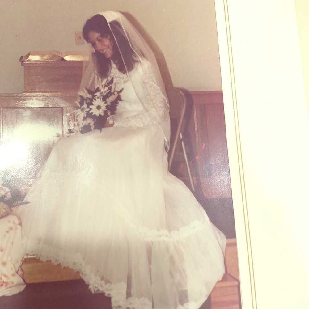 Vintage floor length wedding dress